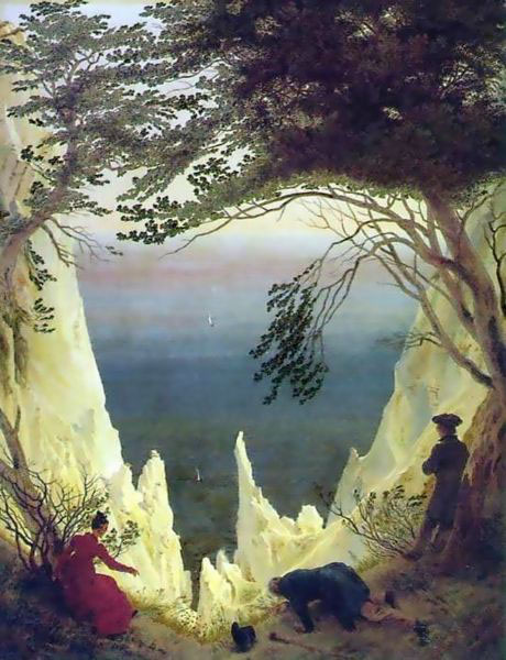 Chalk cliffs on Rugen by Caspar David Friedrich